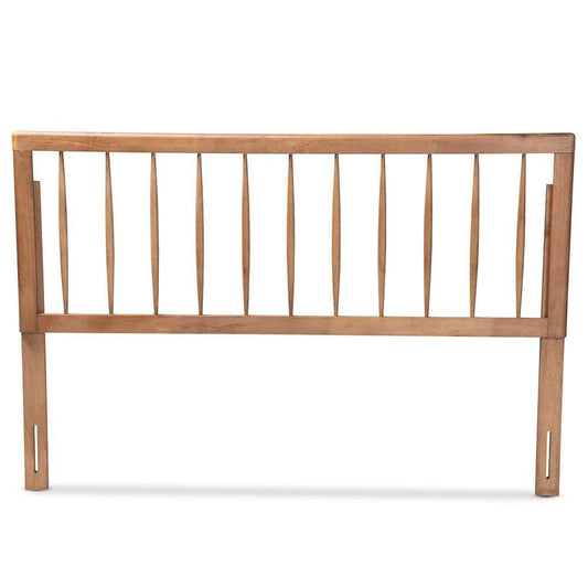 Valin Modern and Contemporary Ash Walnut Finished Wood Queen Size Headboard FredCo