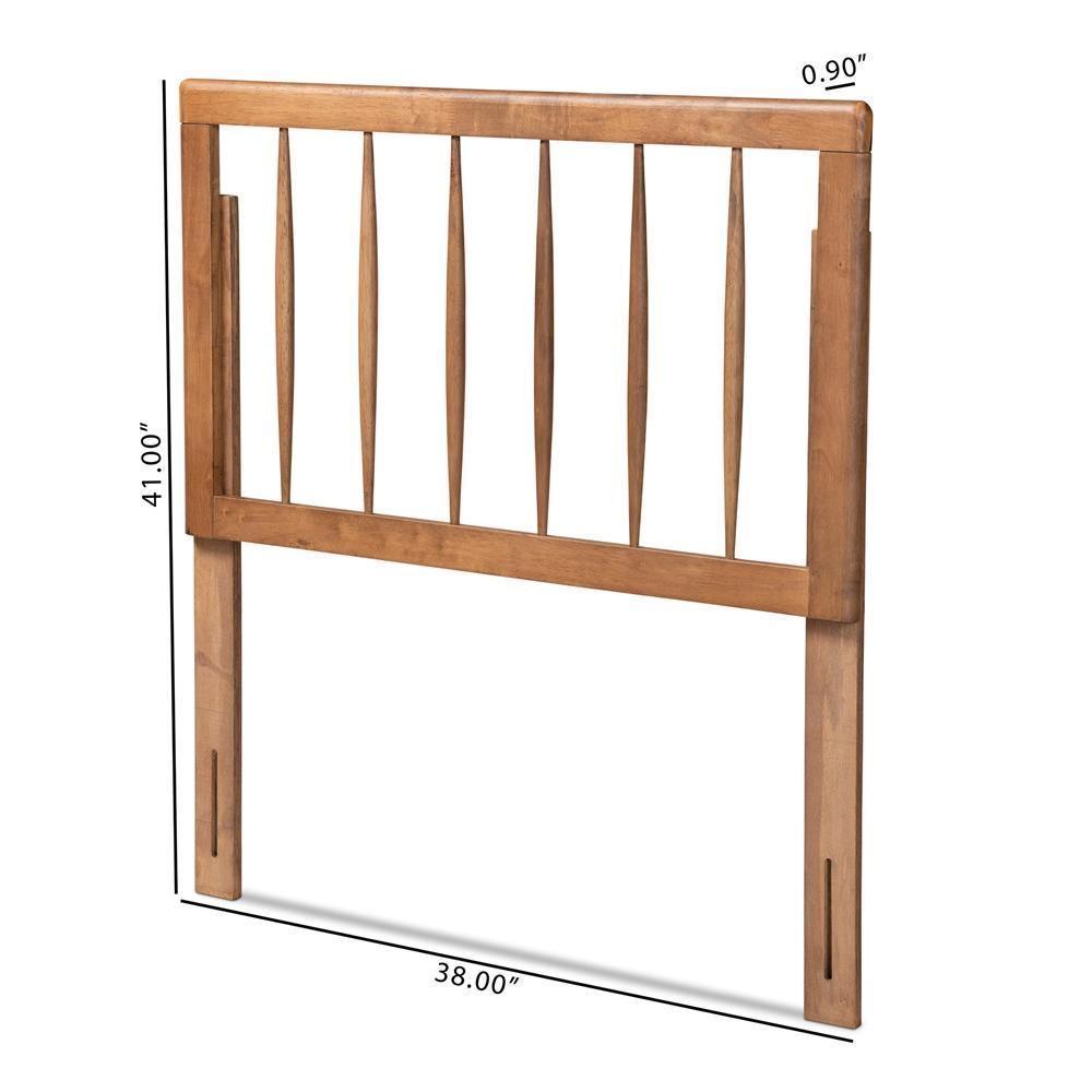 Valin Modern and Contemporary Ash Walnut Finished Wood Twin Size Headboard FredCo