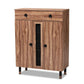 Valina Modern and Contemporary 2-Door Wood Entryway Shoe Storage Cabinet with Drawer FredCo