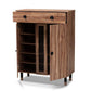 Valina Modern and Contemporary 2-Door Wood Entryway Shoe Storage Cabinet with Drawer FredCo