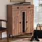 Valina Modern and Contemporary 2-Door Wood Entryway Shoe Storage Cabinet with Drawer FredCo