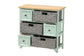 Valtina Modern and Contemporary Two-Tone Oak Brown and Mint Green Finished Wood 3-Drawer Storage Unit with Baskets FredCo