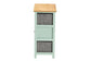 Valtina Modern and Contemporary Two-Tone Oak Brown and Mint Green Finished Wood 3-Drawer Storage Unit with Baskets FredCo