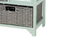 Valtina Modern and Contemporary Two-Tone Oak Brown and Mint Green Finished Wood 3-Drawer Storage Unit with Baskets FredCo