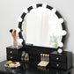 Vanity Set Dressing Table Black FredCo