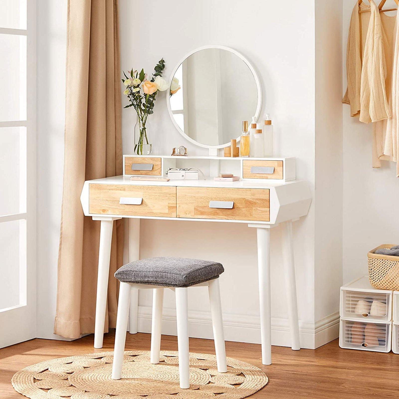 Vanity Set White and Natural Color FredCo