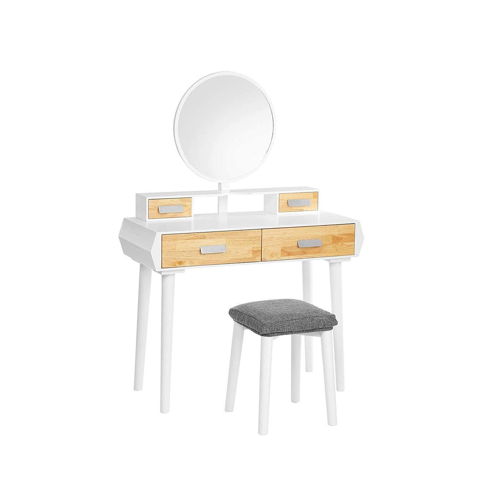 Vanity Set White and Natural Color FredCo