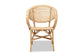 Varick Modern Bohemian Natural Brown Finished Rattan Dining Chair FredCo