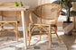 Varick Modern Bohemian Natural Brown Finished Rattan Dining Chair FredCo