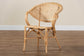 Varick Modern Bohemian Natural Brown Finished Rattan Dining Chair FredCo