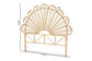 Variel Modern Bohemian Natural Brown Rattan Queen Size Standalone Headboard FredCo