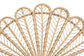 Variel Modern Bohemian Natural Brown Rattan Queen Size Standalone Headboard FredCo