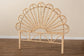 Variel Modern Bohemian Natural Brown Rattan Queen Size Standalone Headboard FredCo