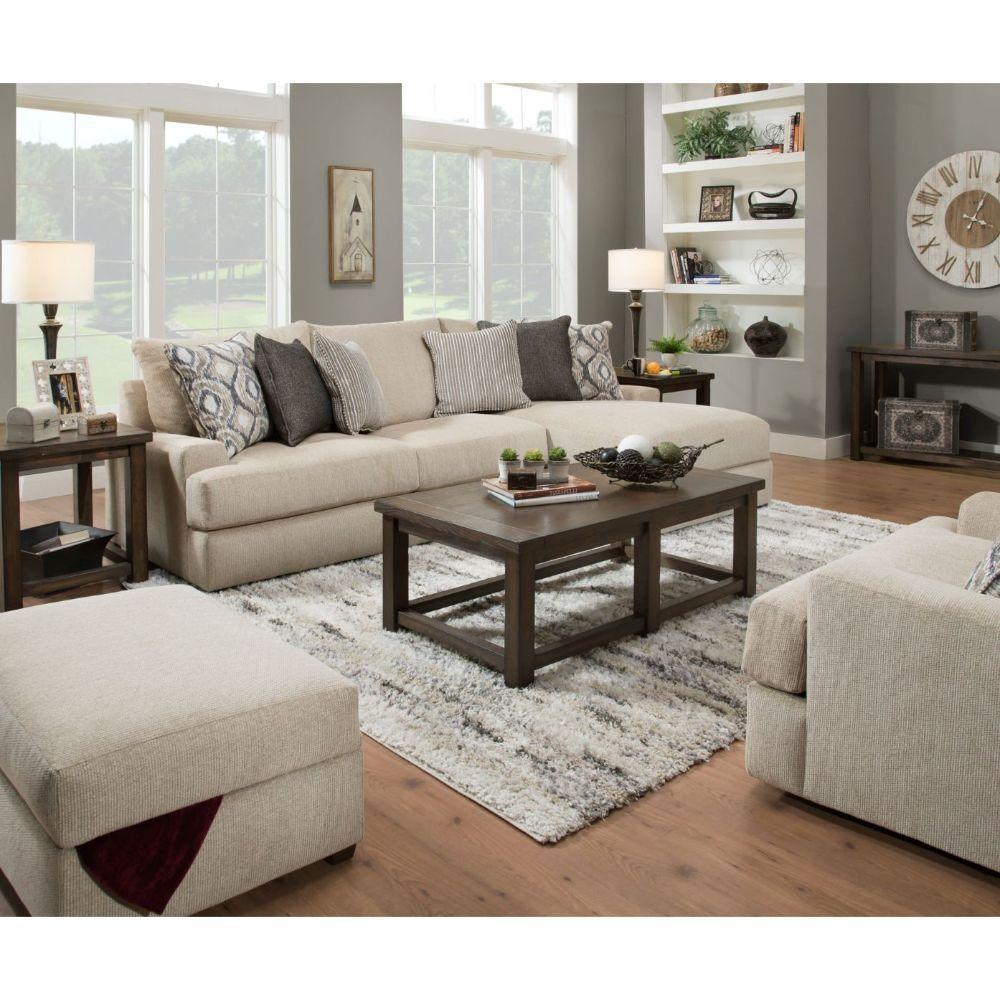 Vassenia Modular - RF Chaise Two Tone Latte Chenille FredCo