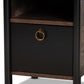 Vaughan Modern and Contemporary Two-Tone Rustic Brown and Black Finished Wood Nightstand FredCo