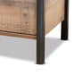 Vaughan Modern and Contemporary Two-Tone Rustic Oak Brown and Black Finished Wood Nightstand FredCo