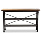 Velera Vintage Rustic Industrial Style Wood and Dark Bronze-Finished Metal Kitchen Storage Shelf Unit FredCo