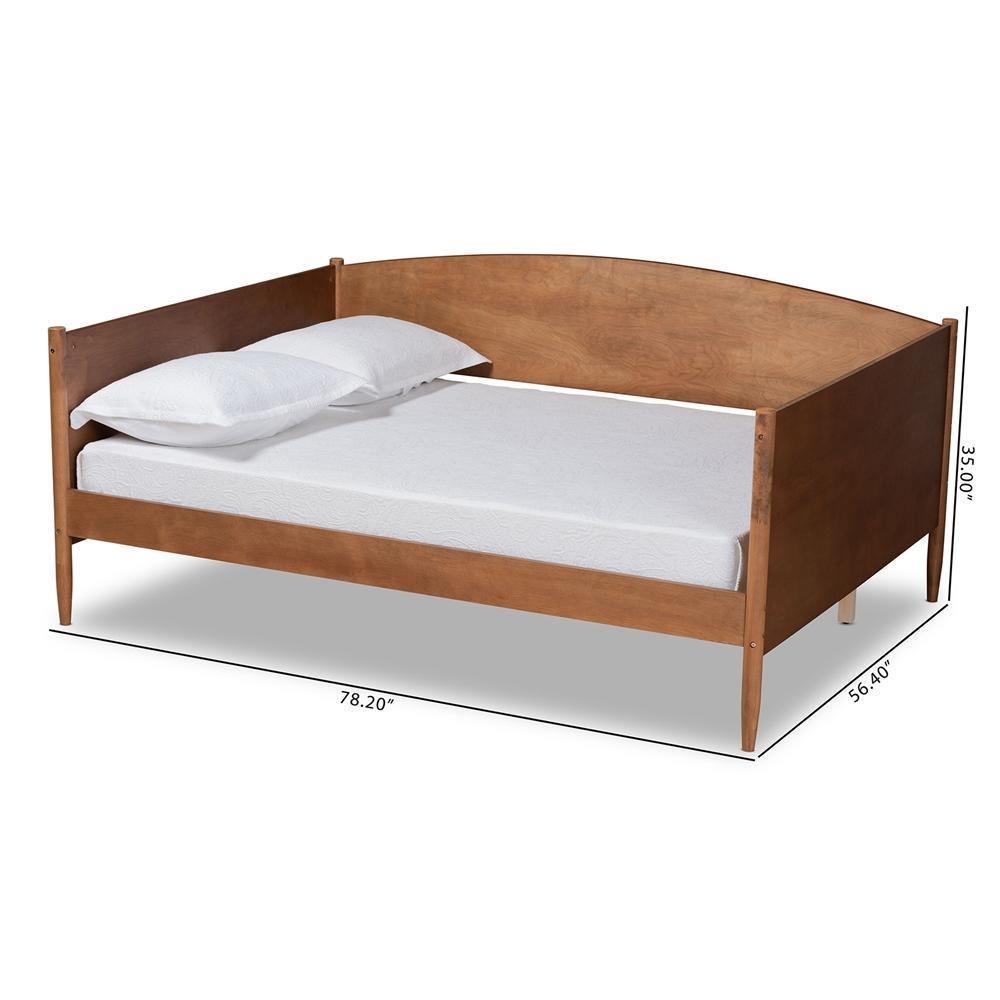 Veles Mid-Century Modern Ash Walnut Finished Wood Full Size Daybed FredCo