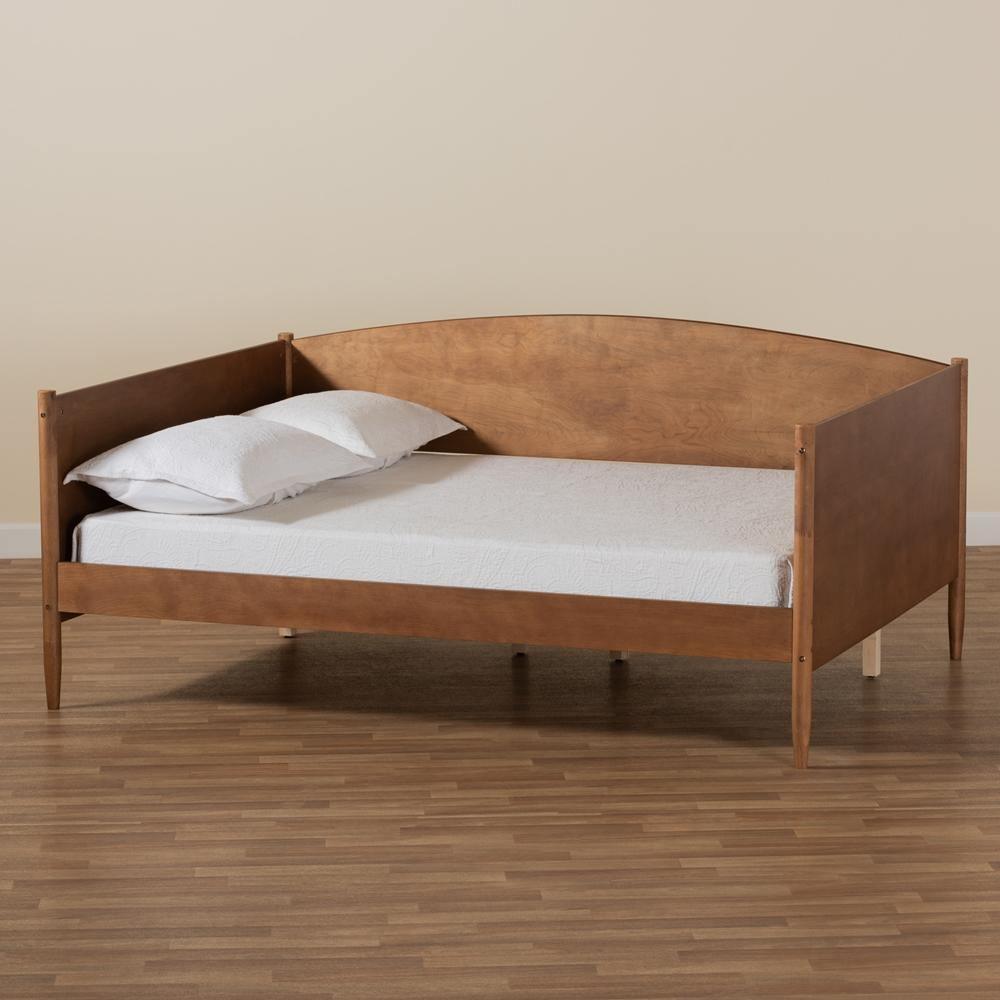 Veles Mid-Century Modern Ash Walnut Finished Wood Full Size Daybed FredCo