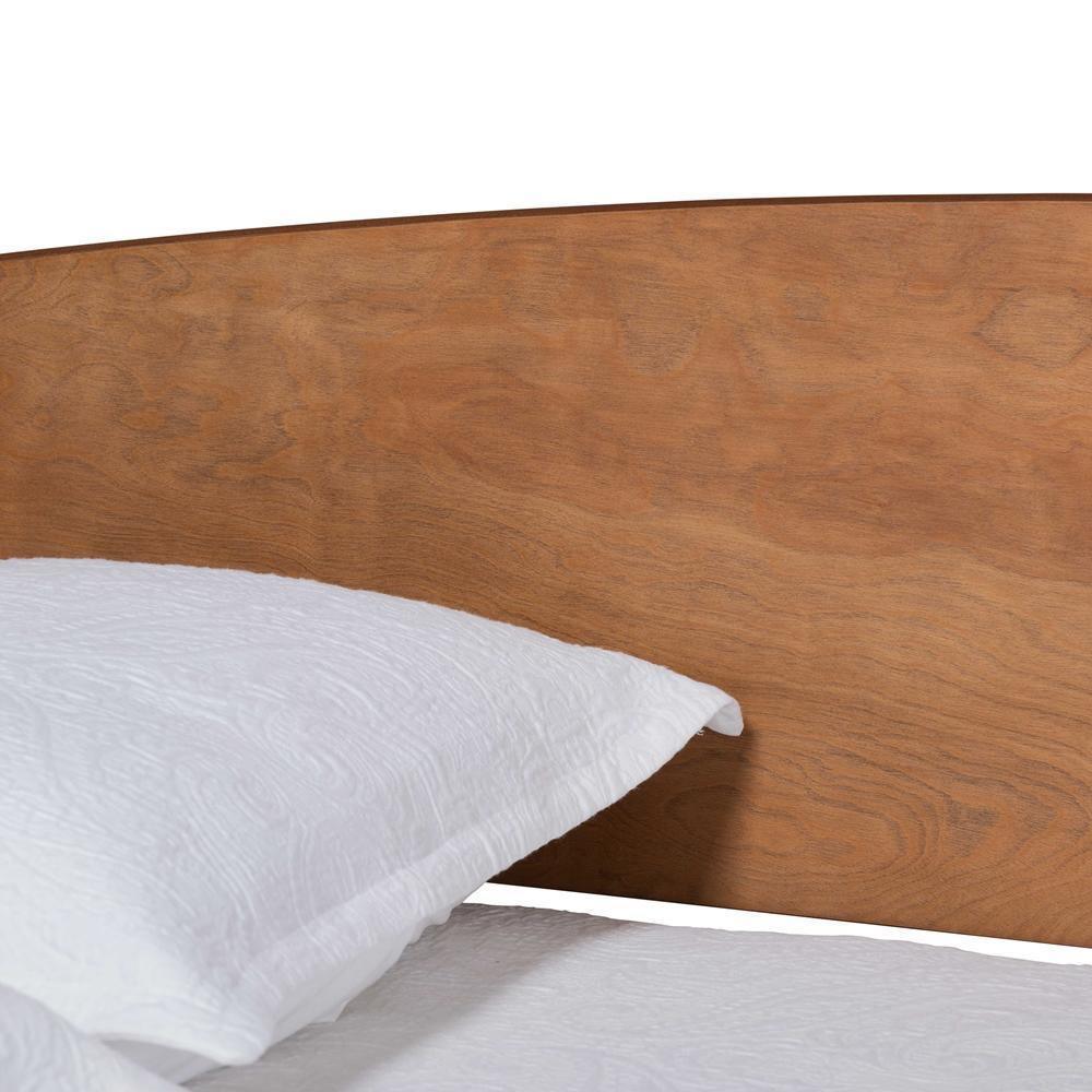 Veles Mid-Century Modern Ash Walnut Finished Wood Full Size Daybed with Trundle FredCo