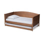 Veles Mid-Century Modern Ash Wanut Finished Wood Daybed with Trundle FredCo