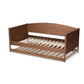 Veles Mid-Century Modern Ash Wanut Finished Wood Daybed with Trundle FredCo
