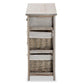 Vella Modern and Contemporary Grey Finished Wood 2-Drawer Storage Unit With Baskets FredCo