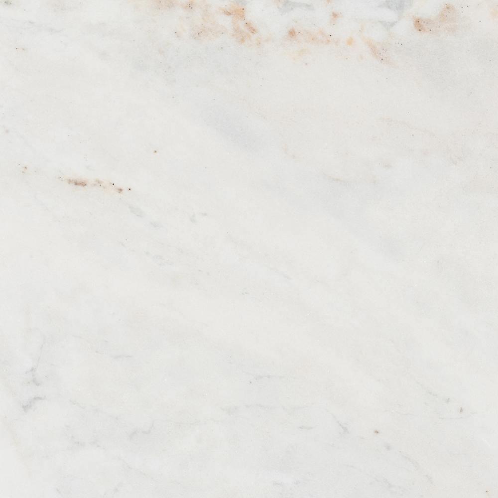 Venedict Modern and Contemporary Black Metal End Table with Marble Tabletop FredCo