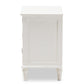 Venezia French-Inspired Rustic Whitewash Wood 3-Drawer Nightstand FredCo