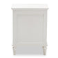 Venezia French-Inspired Rustic Whitewash Wood 3-Drawer Nightstand FredCo
