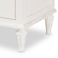 Venezia French-Inspired Rustic Whitewash Wood 3-Drawer Nightstand FredCo
