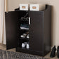 Verdell Modern and Contemporary Wenge Brown Finished Shoe Cabinet FredCo