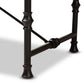 Verdin Vintage Rustic Industrial Style Wood and Dark Bronze-finished Criss Cross Desk FredCo