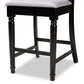 Verina Modern and Contemporary Grey Fabric Upholstered Espresso Brown Finished Wood Counter Stool (Set of 2) FredCo