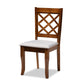 Verner Modern and Contemporary Grey Fabric Upholstered and Walnut Brown Finished Wood 7-Piece Dining Set FredCo