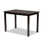 Verner Modern and Contemporary Sand Fabric Upholstered Espresso Brown Finished 5-Piece Wood Dining Set FredCo