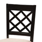 Verner Modern and Contemporary Sand Fabric Upholstered Espresso Brown Finished 5-Piece Wood Dining Set FredCo