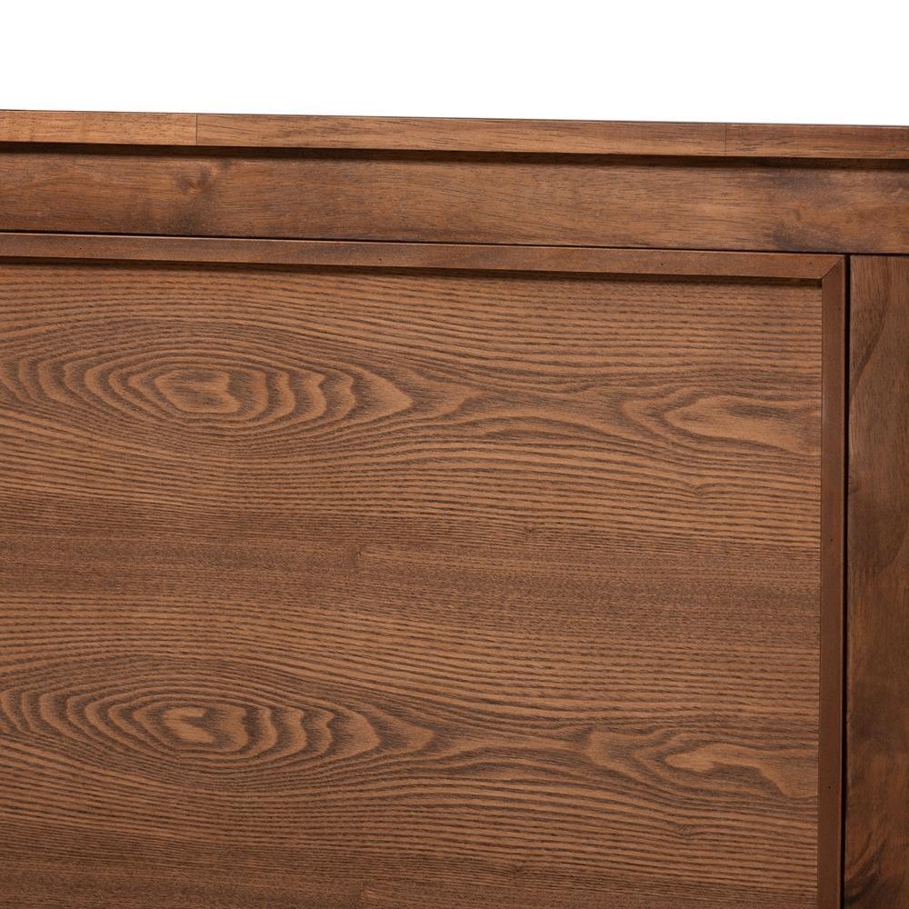 Veronica Modern and Contemporary Walnut Brown Finished Wood King Size Platform Canopy Bed FredCo