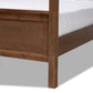 Veronica Modern and Contemporary Walnut Brown Finished Wood King Size Platform Canopy Bed FredCo