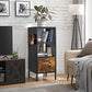 Vertical Filing Cabinet Rustic Brown and Black FredCo