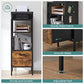 Vertical Filing Cabinet Rustic Brown and Black FredCo
