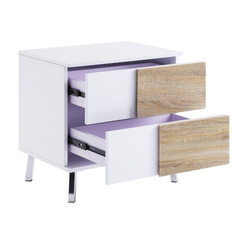 Verux End Table White High Gloss FredCo