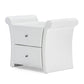 Victoria Matte White PU Leather 2 Storage Drawers Nightstand Bedside Table FredCo