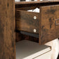 Vintage Brown Floor-Standing Wooden Bookcase with Drawers FredCo