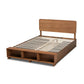 Vita Modern Transitional Ash Walnut Brown Finished Wood 4-Drawer Queen Size Platform Storage Bed FredCo