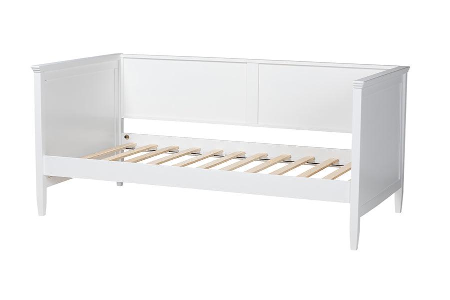 Viva Classic and Traditional White Finished Wood Full Size Daybed FredCo