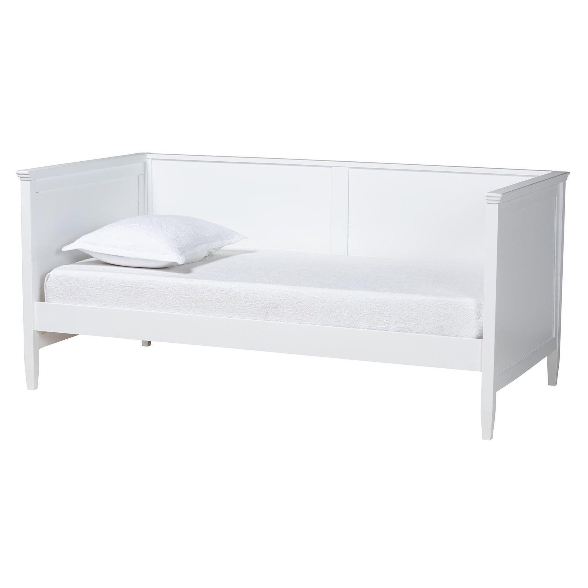 Viva Classic and Traditional White Finished Wood Twin Size Daybed FredCo
