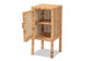 Vivan Modern Bohemian Natural Brown Rattan 1-Door Nightstand FredCo