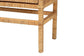 Vivan Modern Bohemian Natural Brown Rattan and Mahogany Wood 3-Shelf Storage Cabinet FredCo