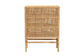 Vivan Modern Bohemian Natural Brown Rattan and Mahogany Wood 3-Shelf Storage Cabinet FredCo